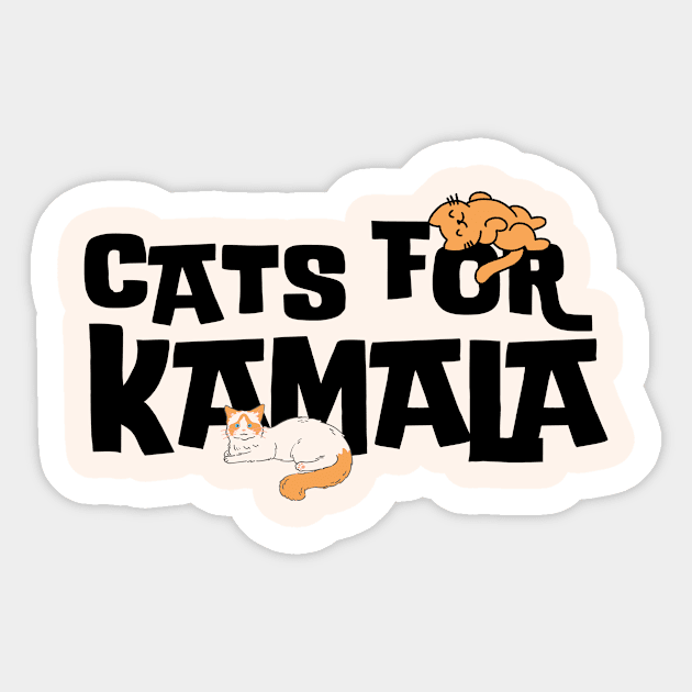 Cats For Kamala Harris 2024 Sticker by The WYLD Tribe